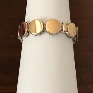 John Hardy 18k Yellow Gold and Silver Ring Size 5.5